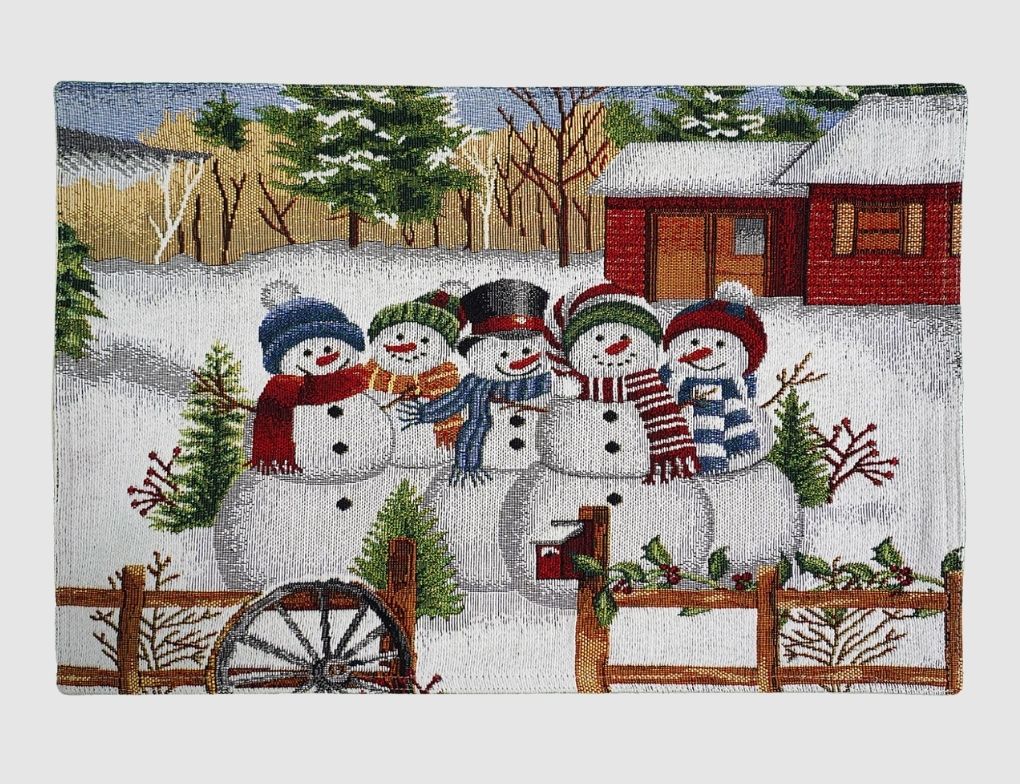 Tischset Schneemann Bunt