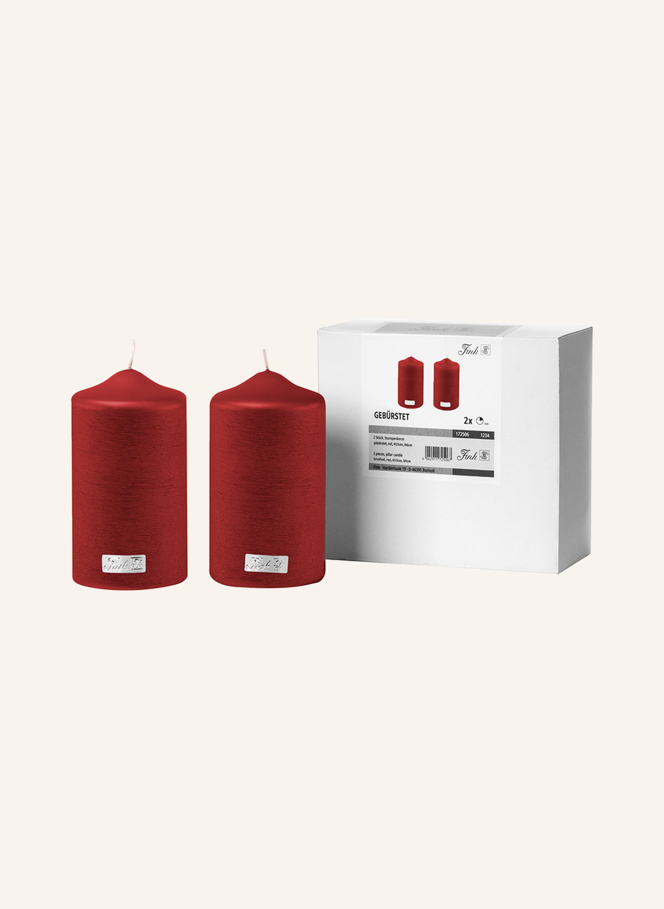 Fink metallic Stumpenkerze CANDLE
