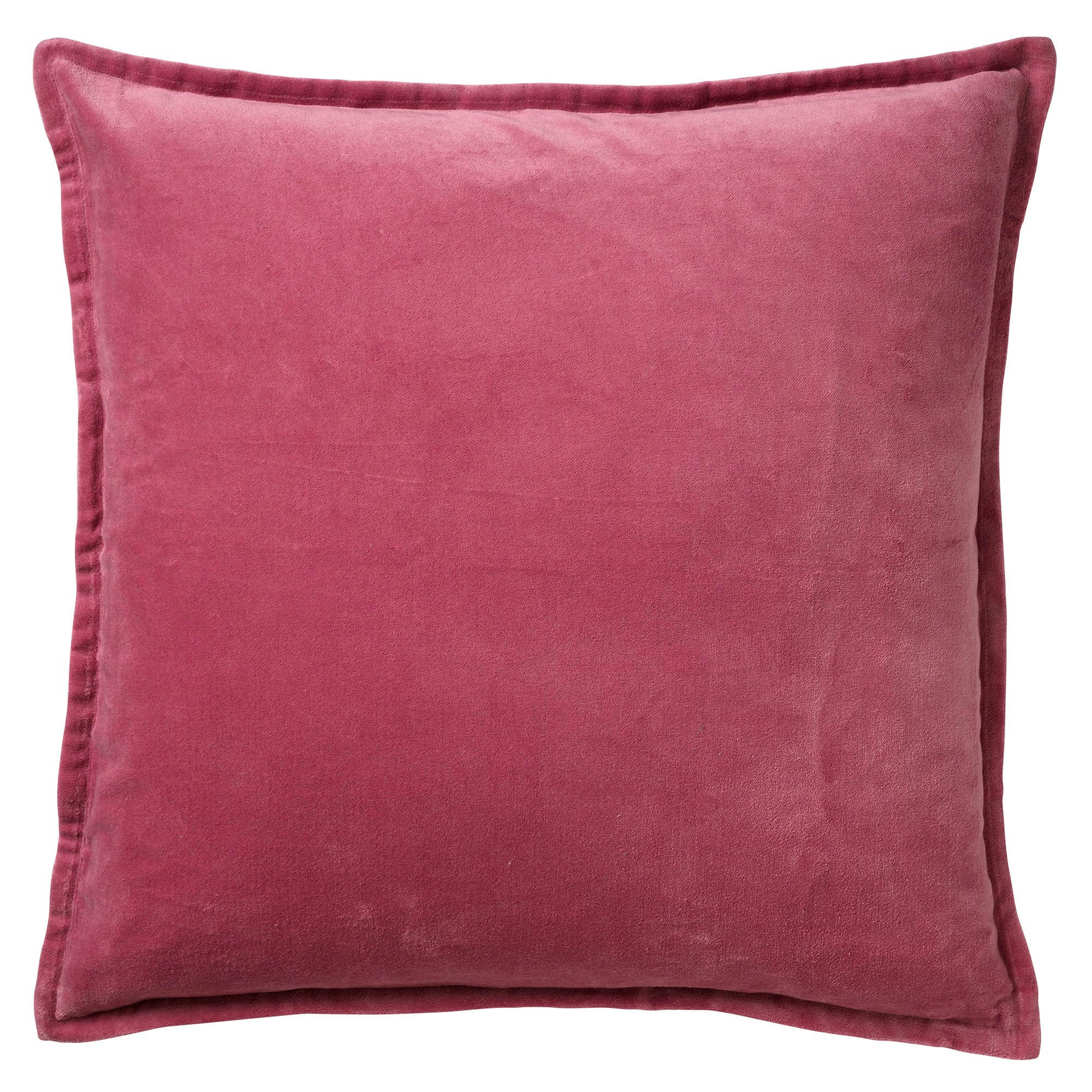 - Coussin - rose en velours 50x50 cm uni