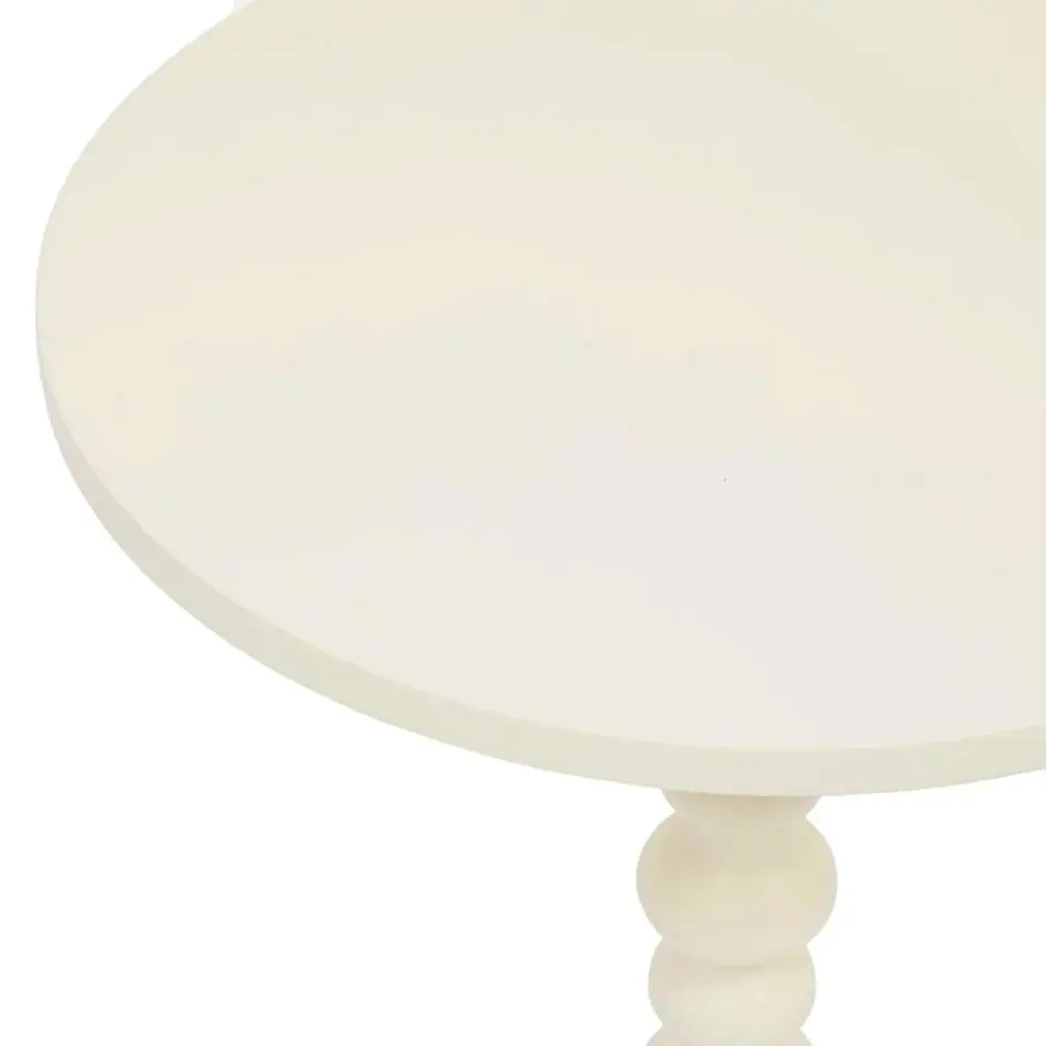 Atmosphera Bijzettafel/salontafel Alexa - ivoor - MDF hout - rond