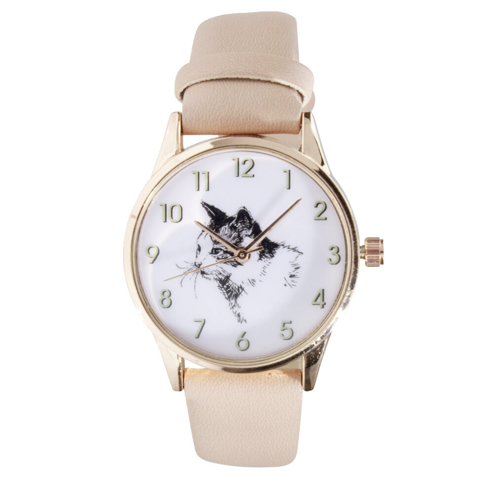 Montre enfant unisexe en acier et bracelet simili Ø3,5xL23cm (2 modèles)