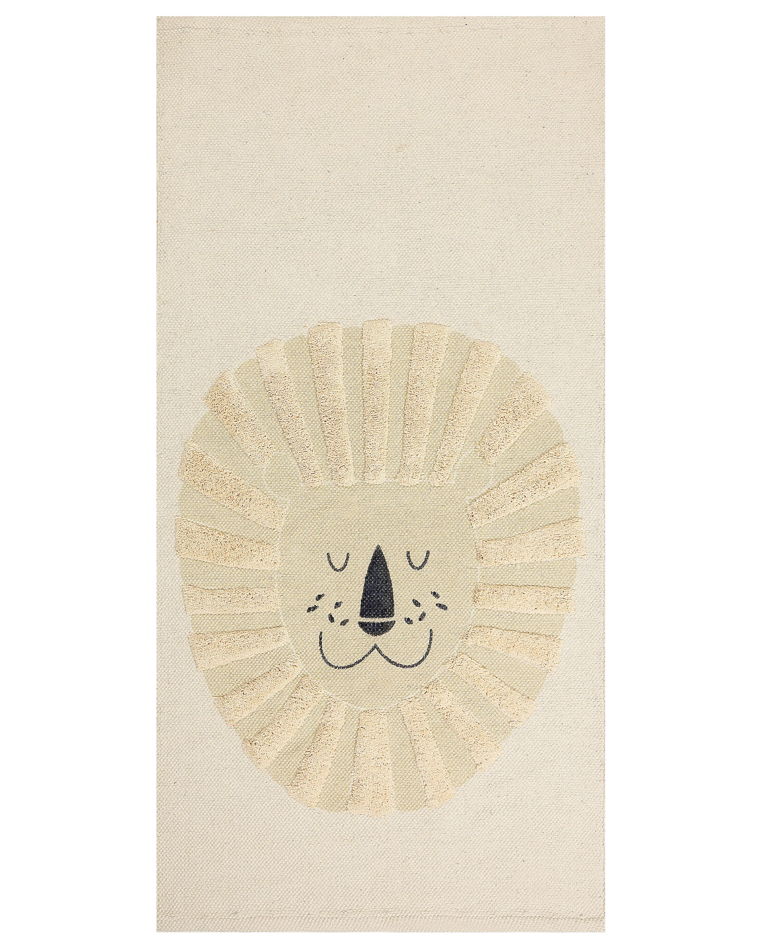 Kids Rug BALARI Beige 80 x 150 cm Cotton