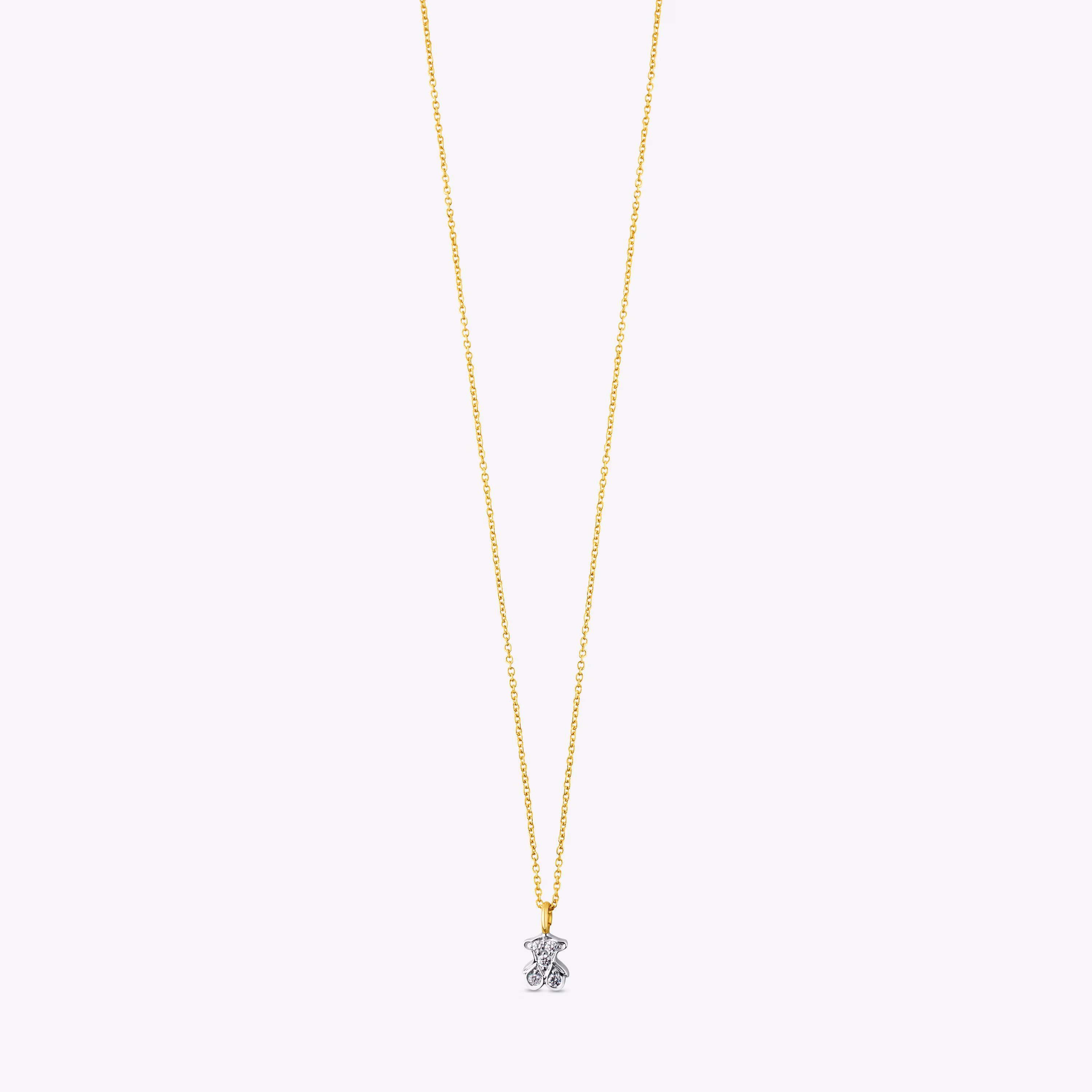 Collar  de oro blanco y diamantes Puppies