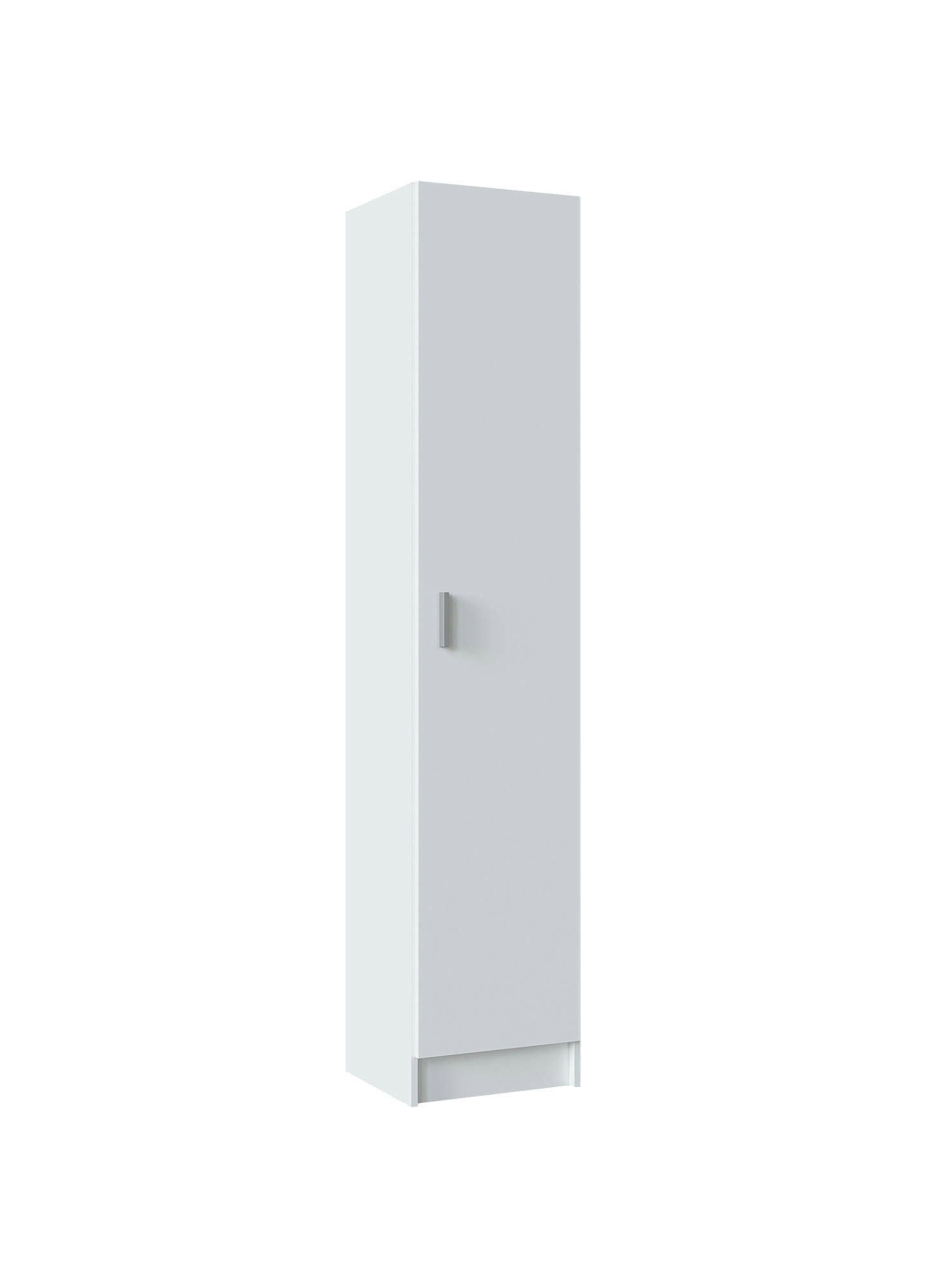 DIBELS - Armoire polyvalente 1 porte effet bois blanc