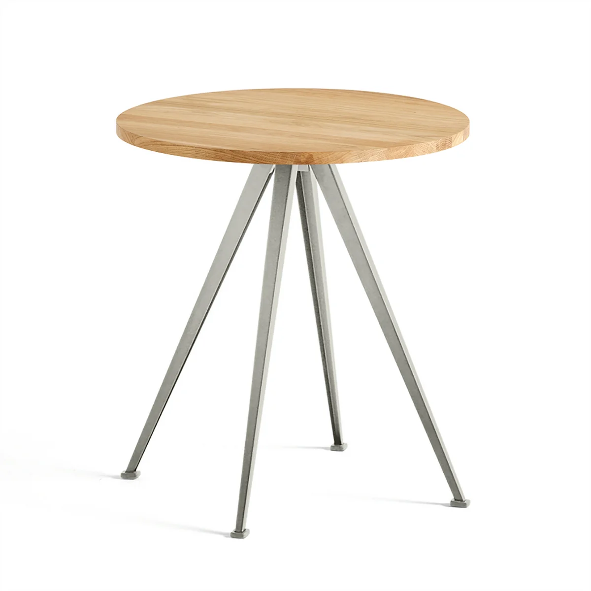 HAY - Pyramid Bistrotisch 21, Ø 70 cm, Eiche geölt / beige