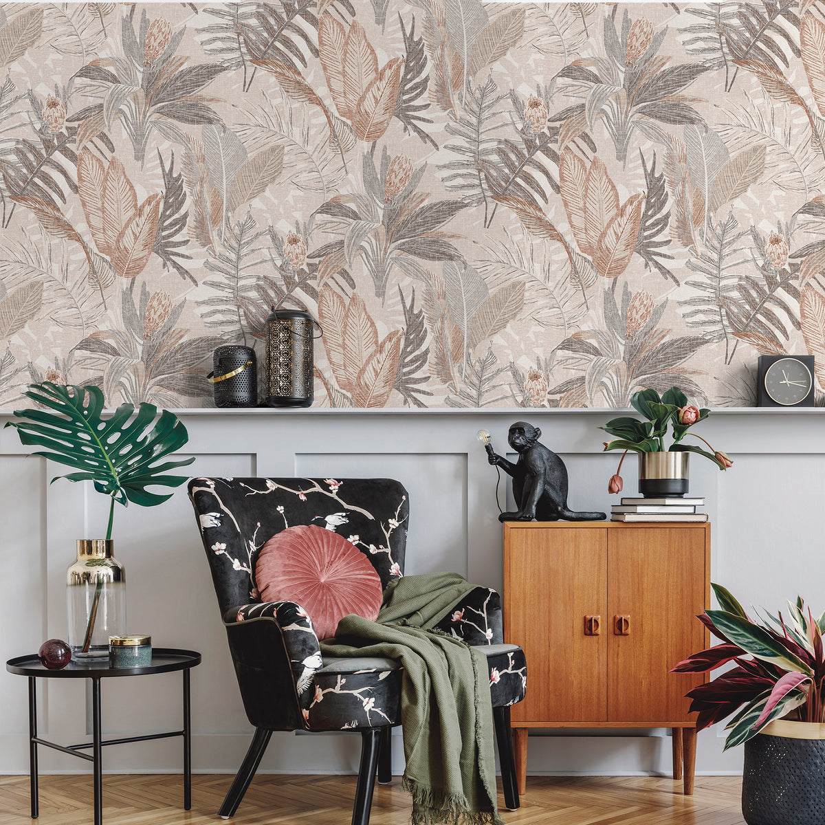 Sanders & Sanders behang bladeren beige - 53 cm x 10 m - 640240