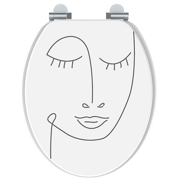 Abattant WC standard, décor songe, Allibert