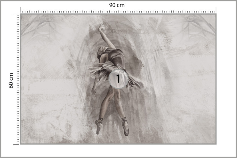 Fototapeta Abstrakcyjna Balerina 90x60cm