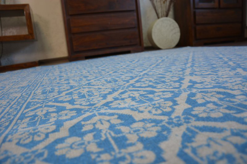 Dywan Vintage Kwiaty 22209/543 niebieski 120x170 cm
