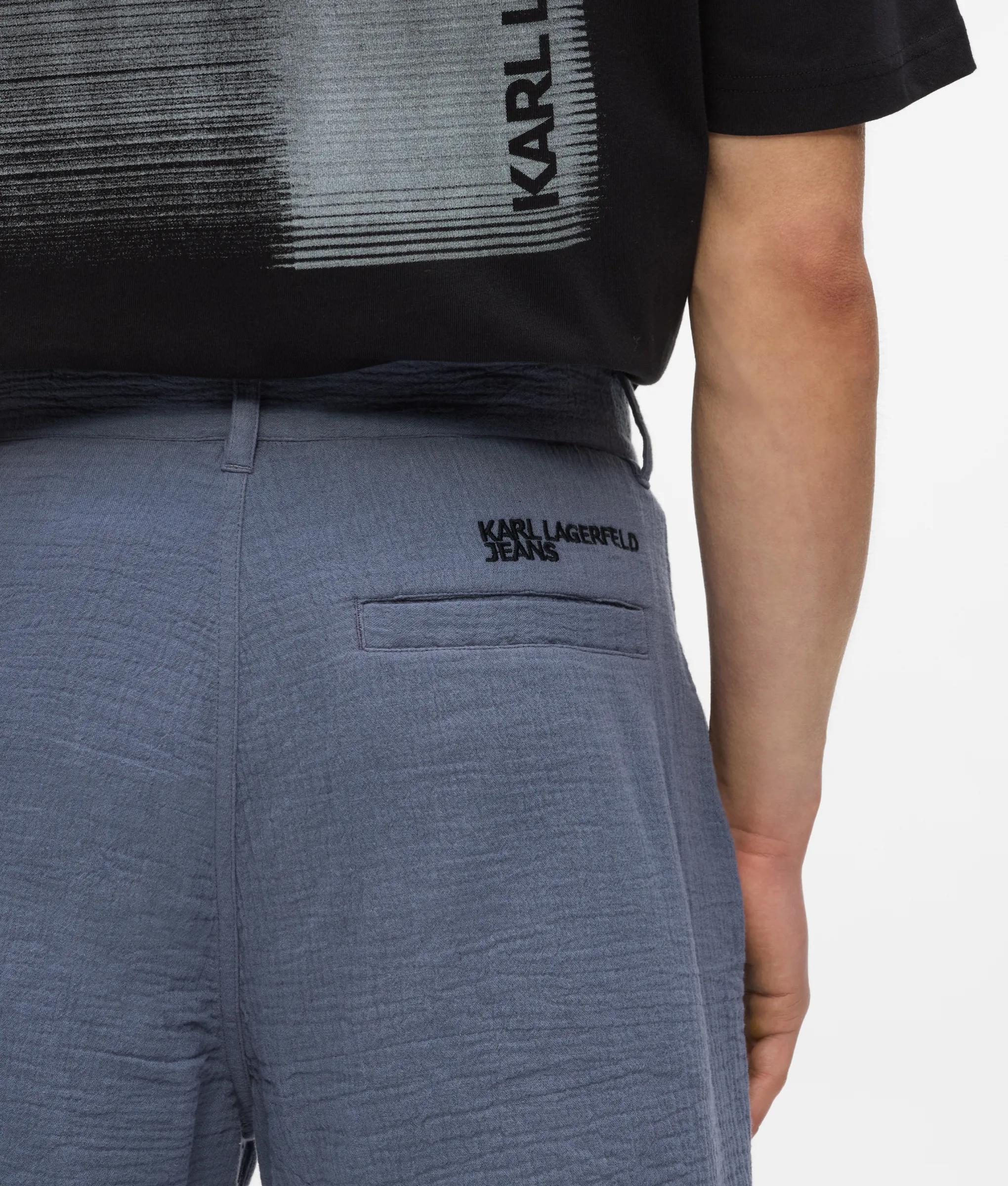 Short en coton froissé