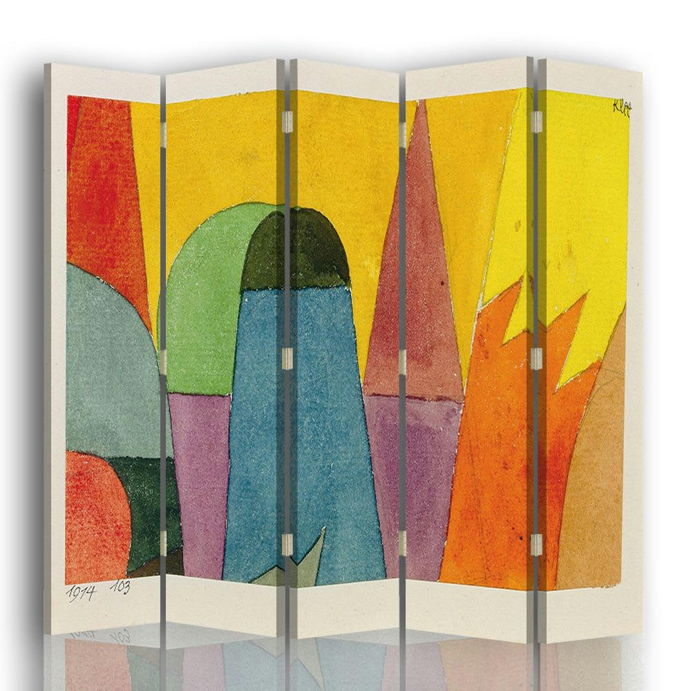 - Paravent With The Mauve Triangle - Paul Klee cm 180x170 (5 volets)