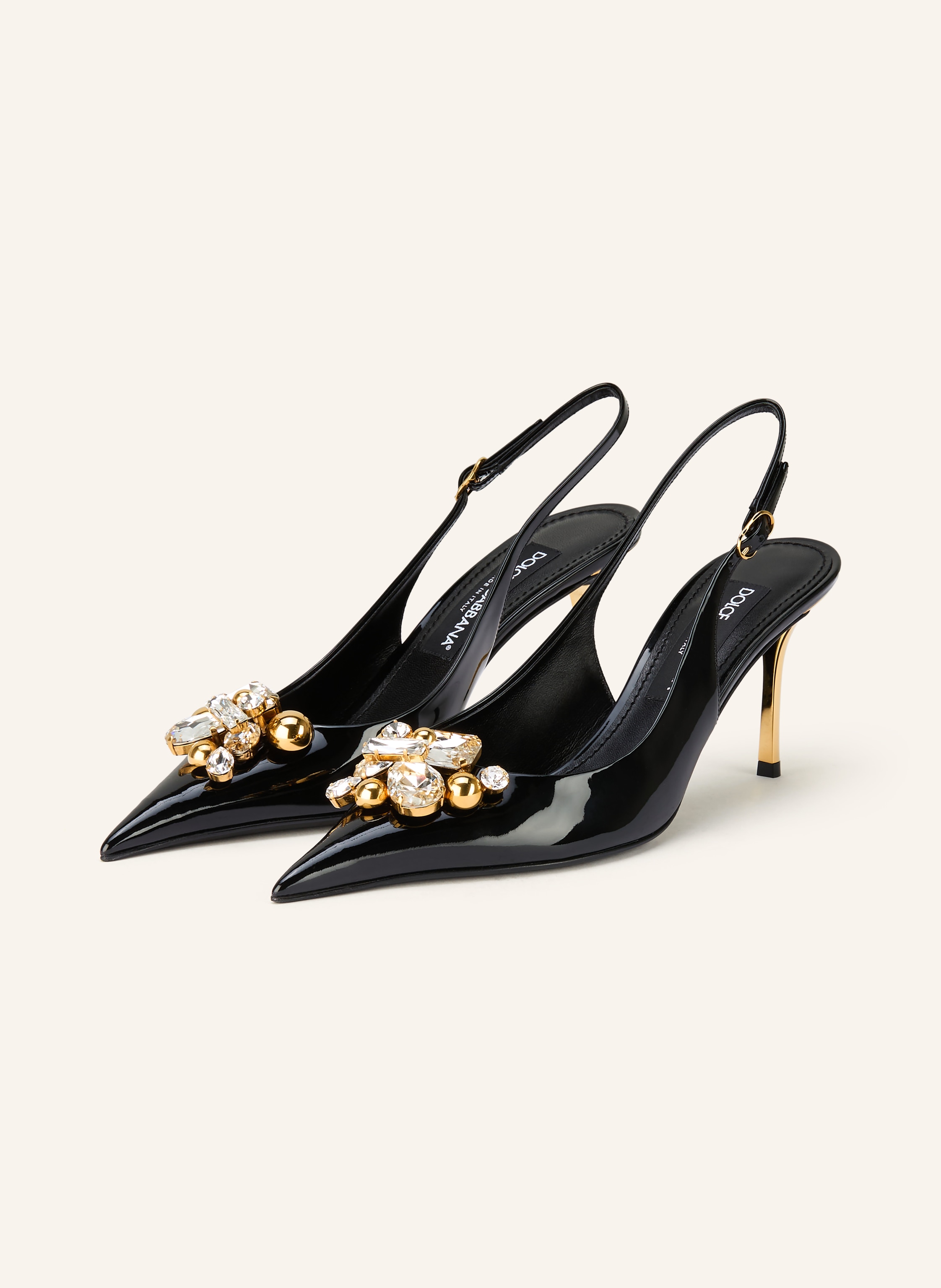 DOLCE & GABBANA Slingpumps mit Schmucksteinen