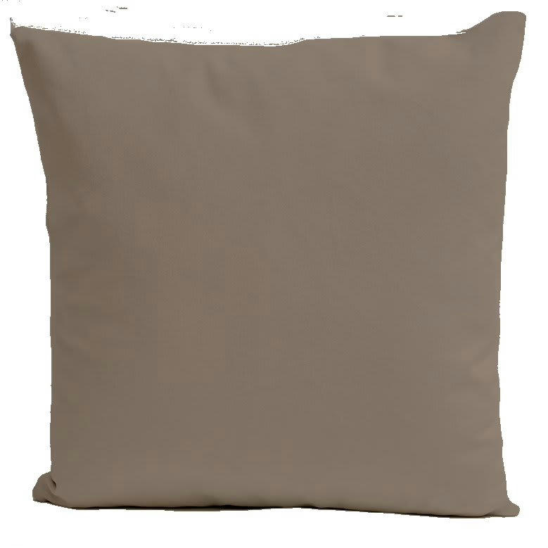 - Coussin uni velours taupe 40x40cm