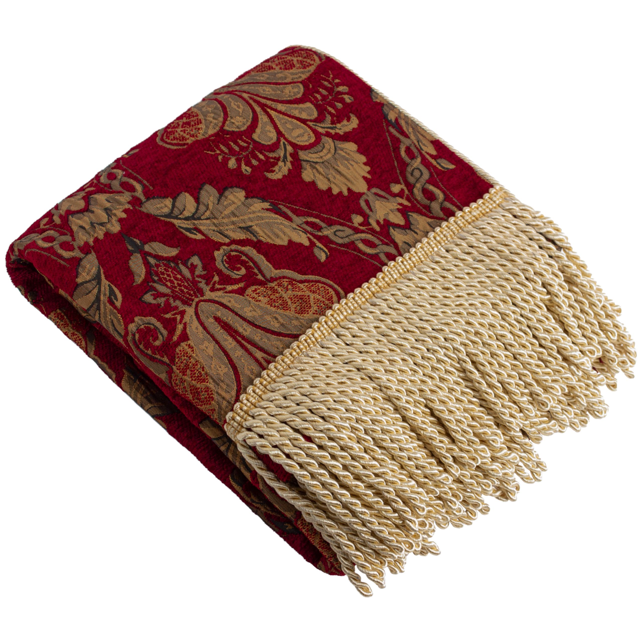 Paoletti Shiraz Traditional Floral Jacquard Throw