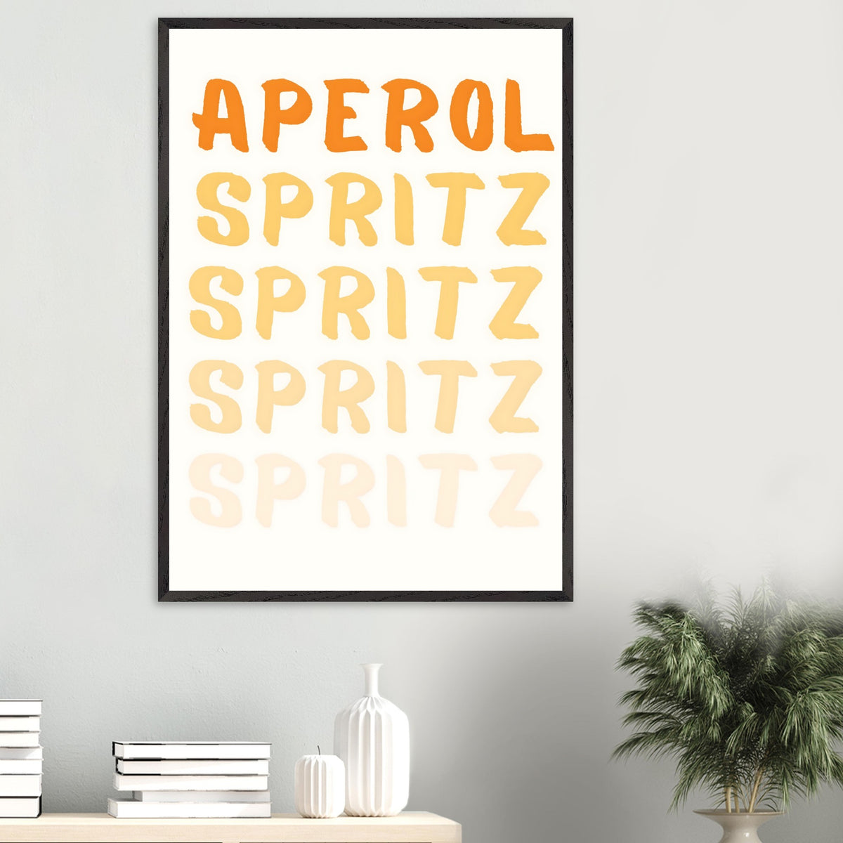 Artfulprints Poster Aperol Spritz - Written  - 70x100 cm - Oranje