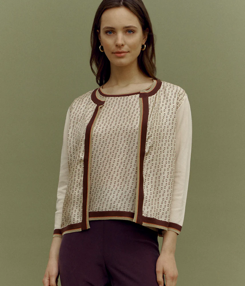 Gilet maille bi-matière GANCETTE/85250/531