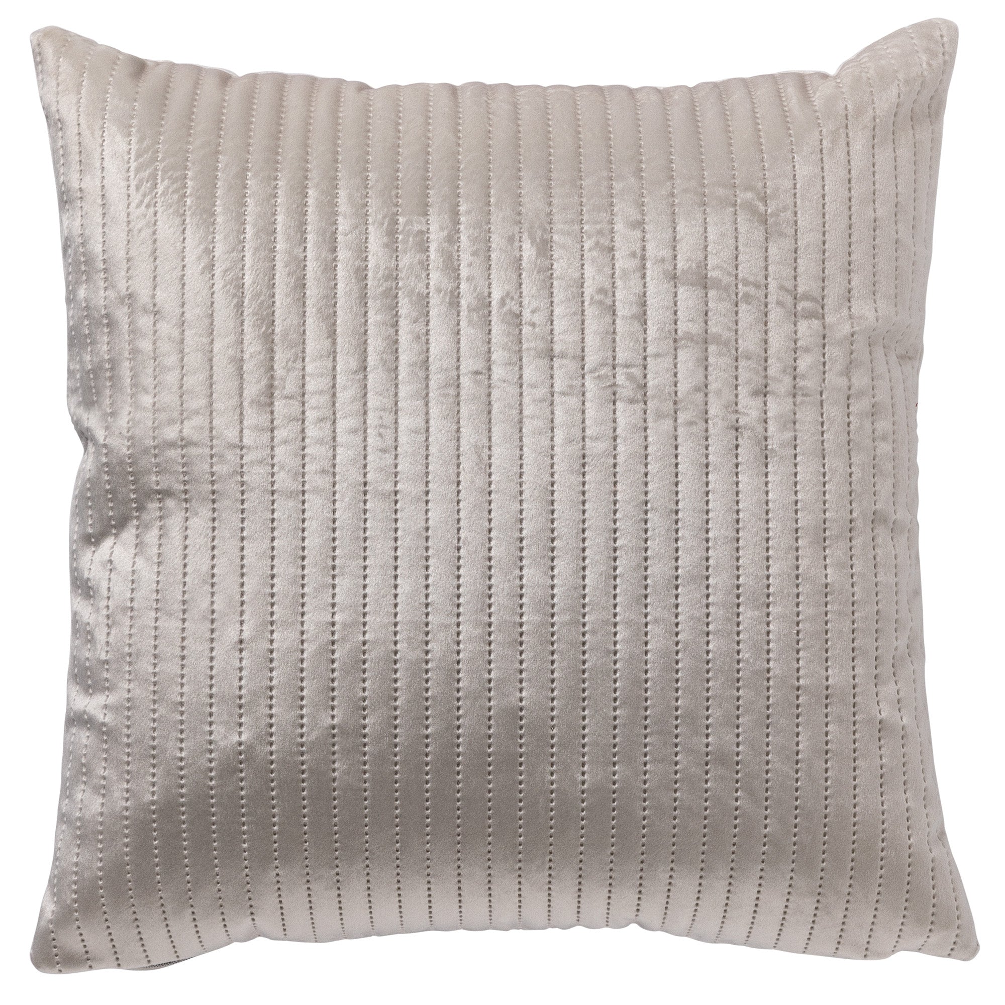 DAVID - kussenhoes 40x40 cm - gestikt streepje - Pumice Stone - beige