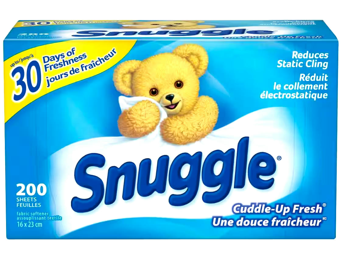 Snuggle Dryer Sheets, Cuddle Up Fresh, 200-count