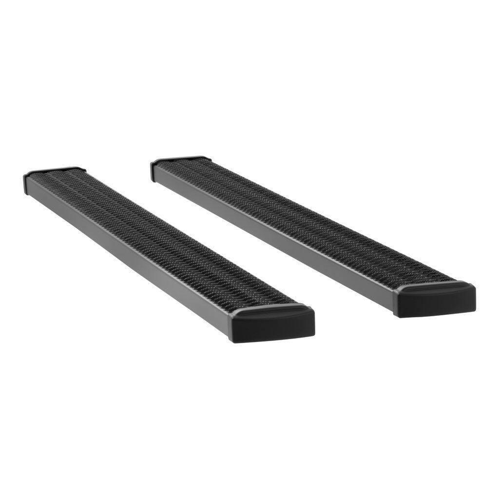 Grip Step 7-in x 88-in Black Aluminum Running Boards (No Brackets) - 415088
