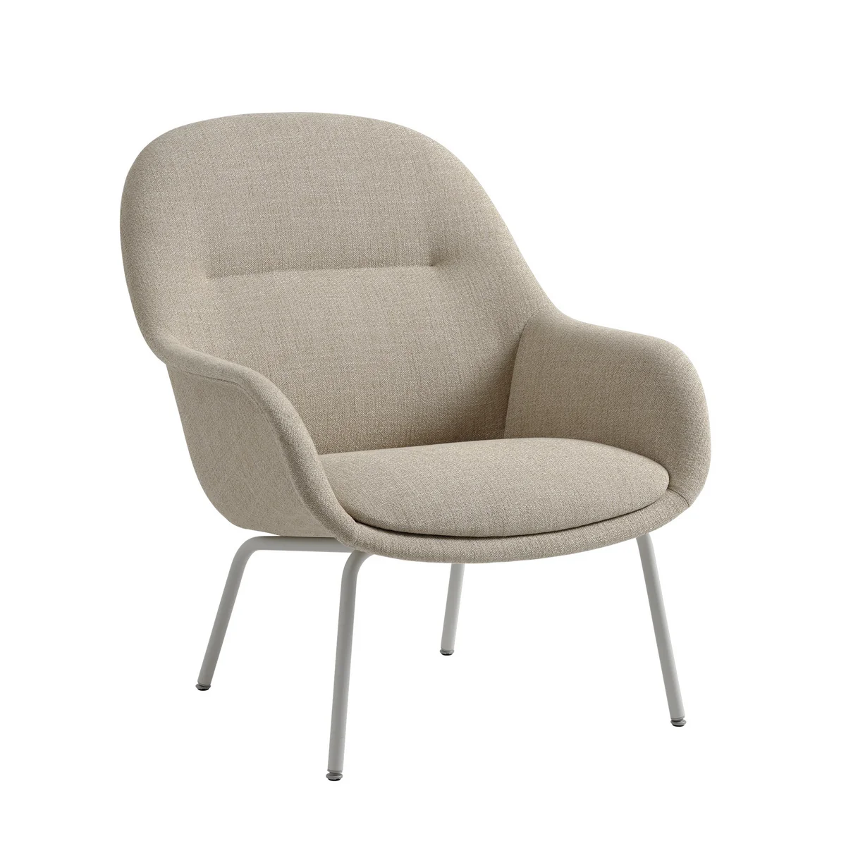 Muuto - Fiber Lounge Armchair Tube Base (gepolstert)
