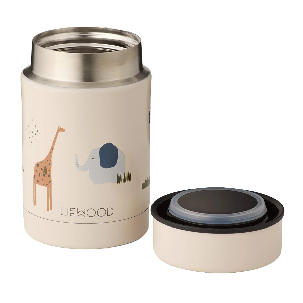 LIEWOOD - Nadja Lunchbox, 250 ml, Fahrzeuge, dove blue mix