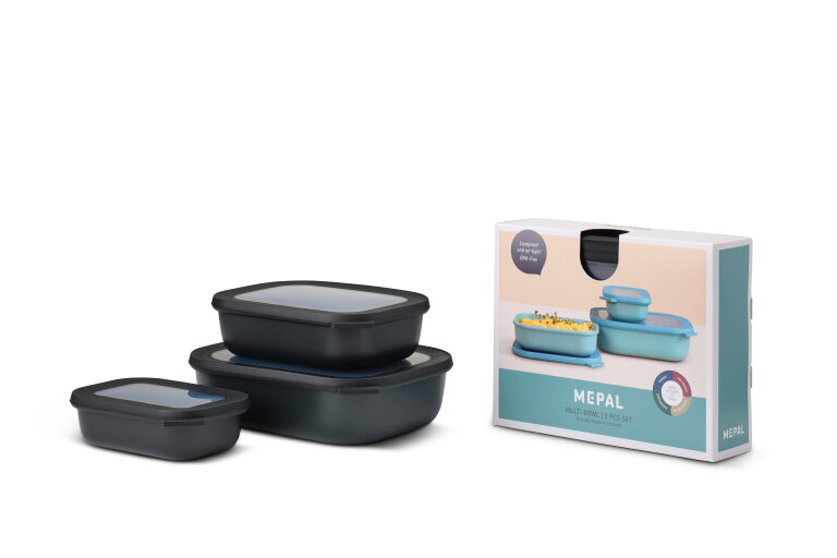 Multikom Cirqula rechthoekig 3-delige set (500 1000 2000) - Nordic black