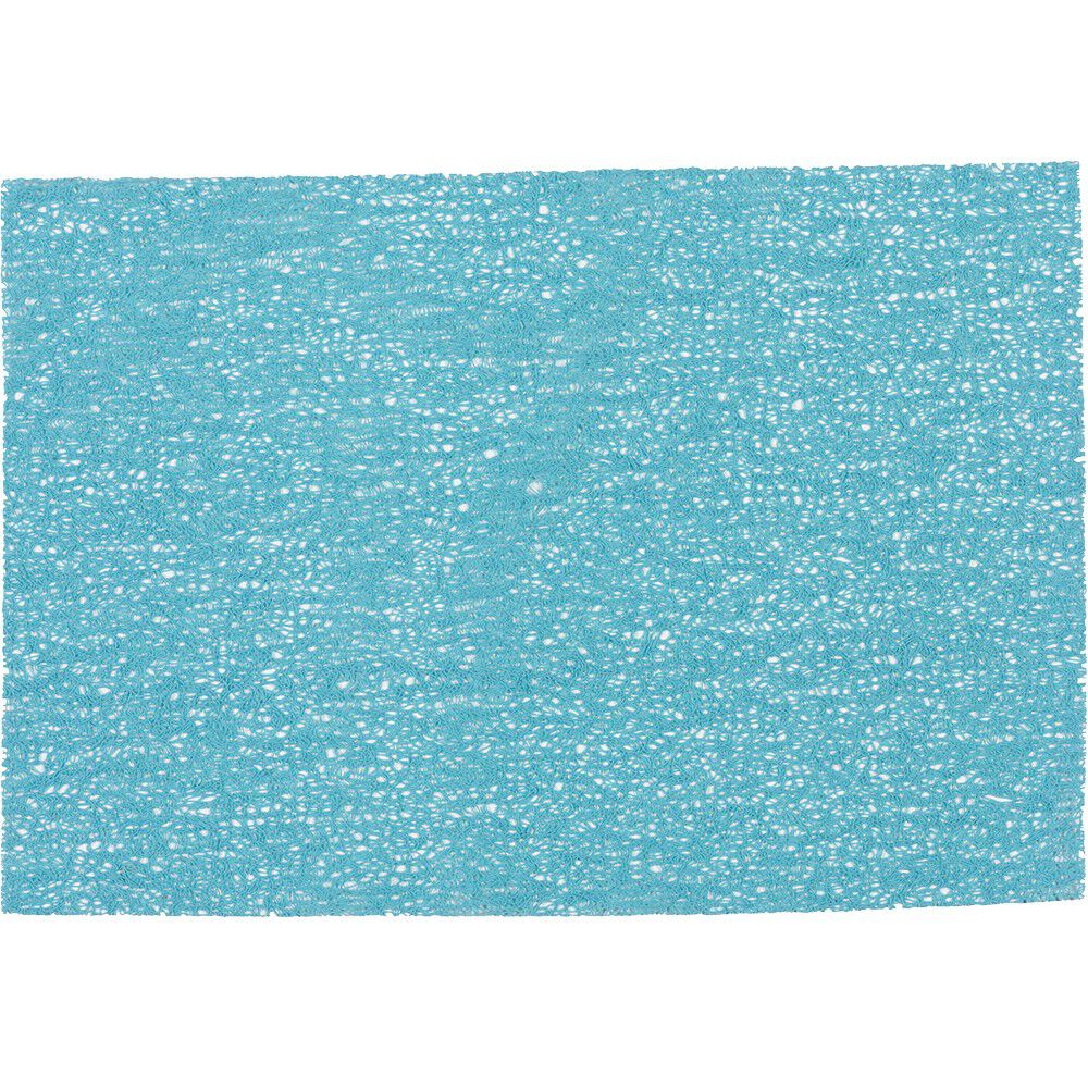 Set de table rectangulaire pvc effet spaghetti bleu uni