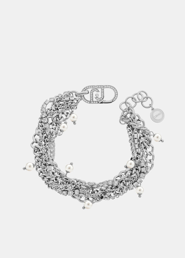 Bracciale multifilo con brill