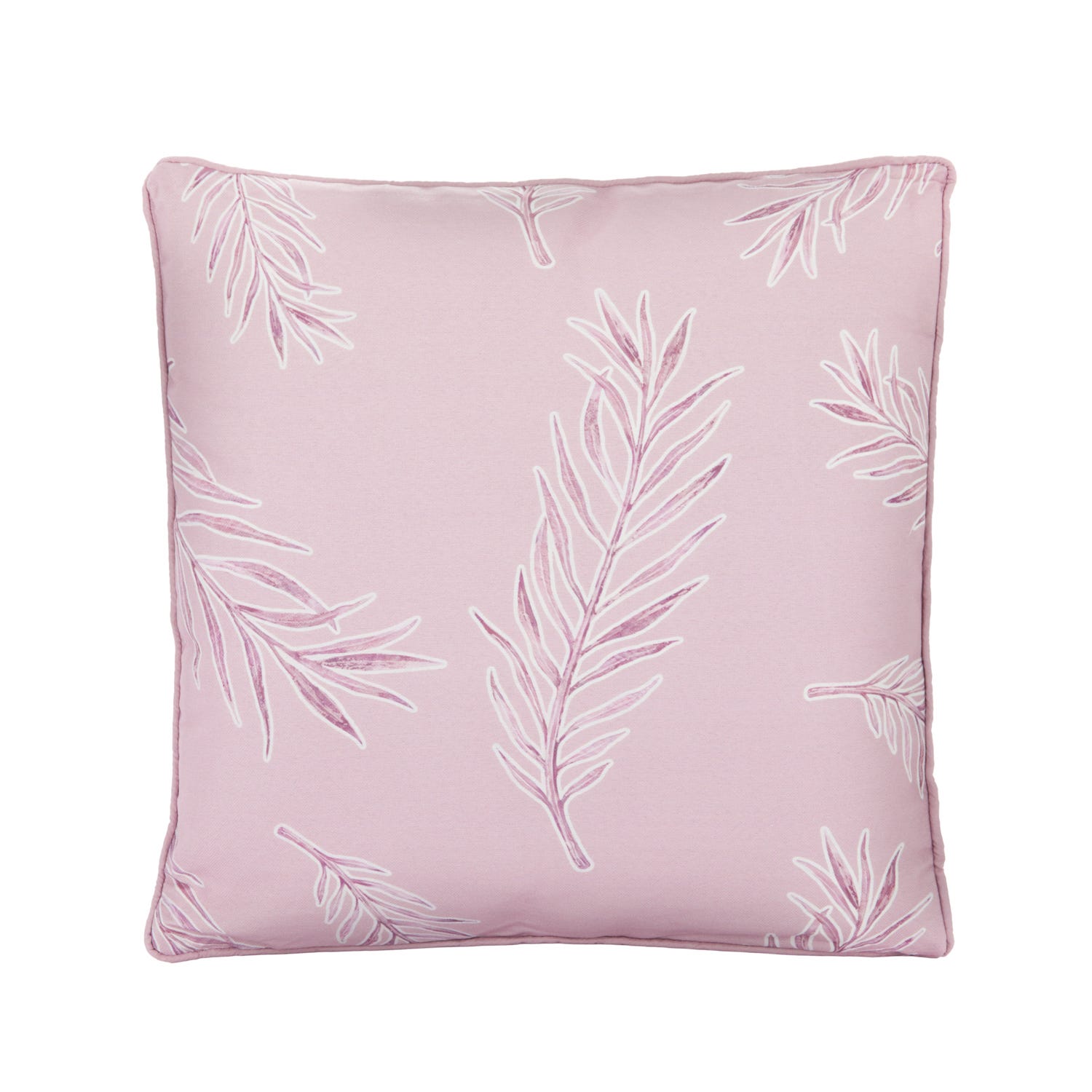 Cuscino divano rosa 45x45 cm foglia