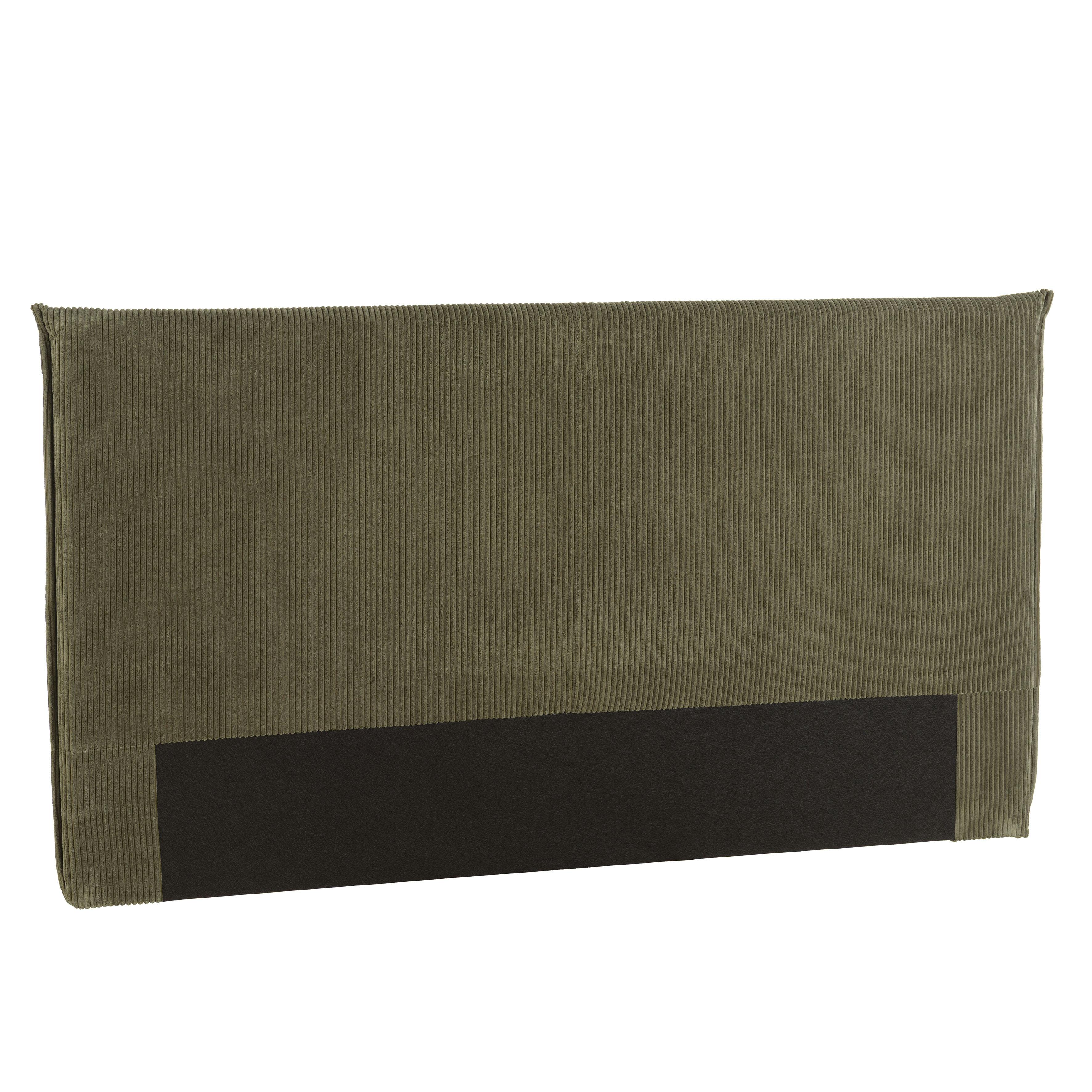 Tête de lit rembourrée pour lits 160/180cm velours côtelé vert RIVANA