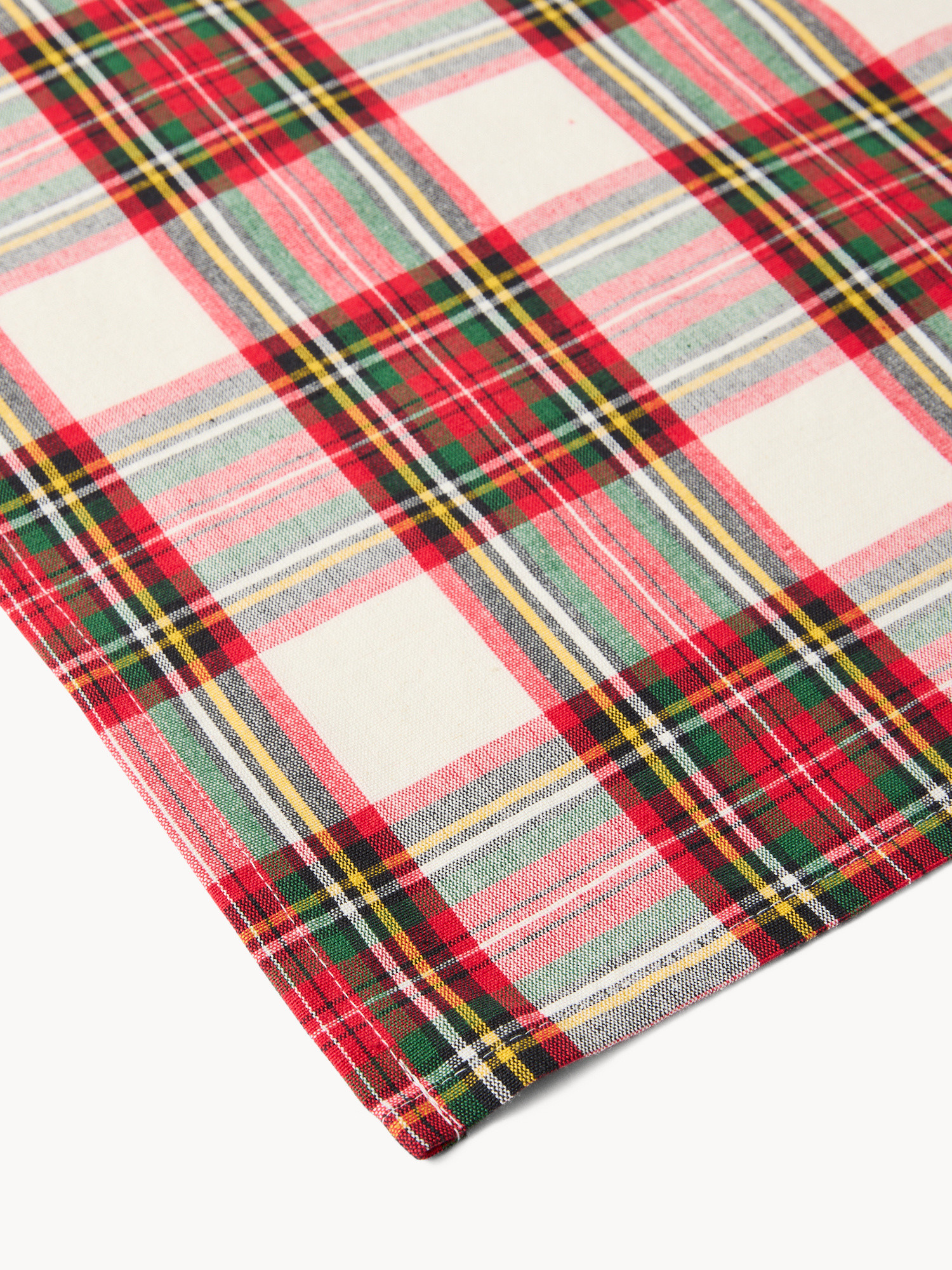 Centrotavola tartan in puro cotone tinto filo