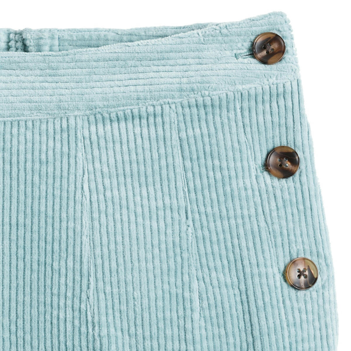 Pantalon large, taille haute en velours côtelé