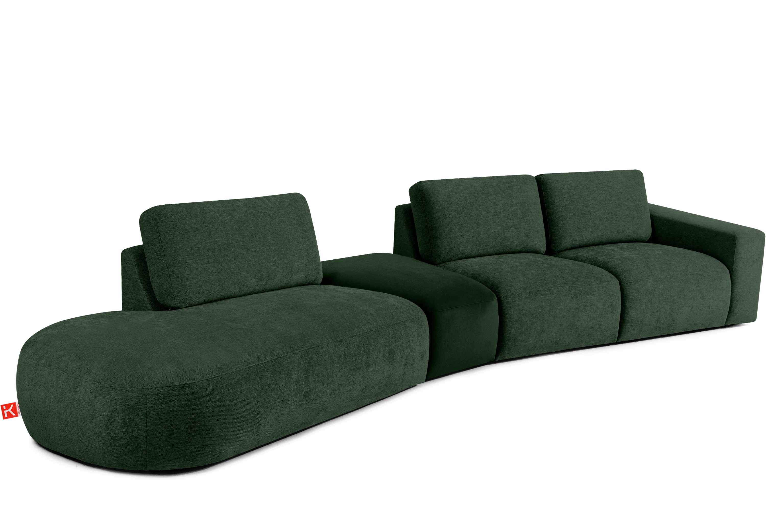 KONSIMO ZUCCO Lewy duży narożnik modułowy do salonu, organiczna forma