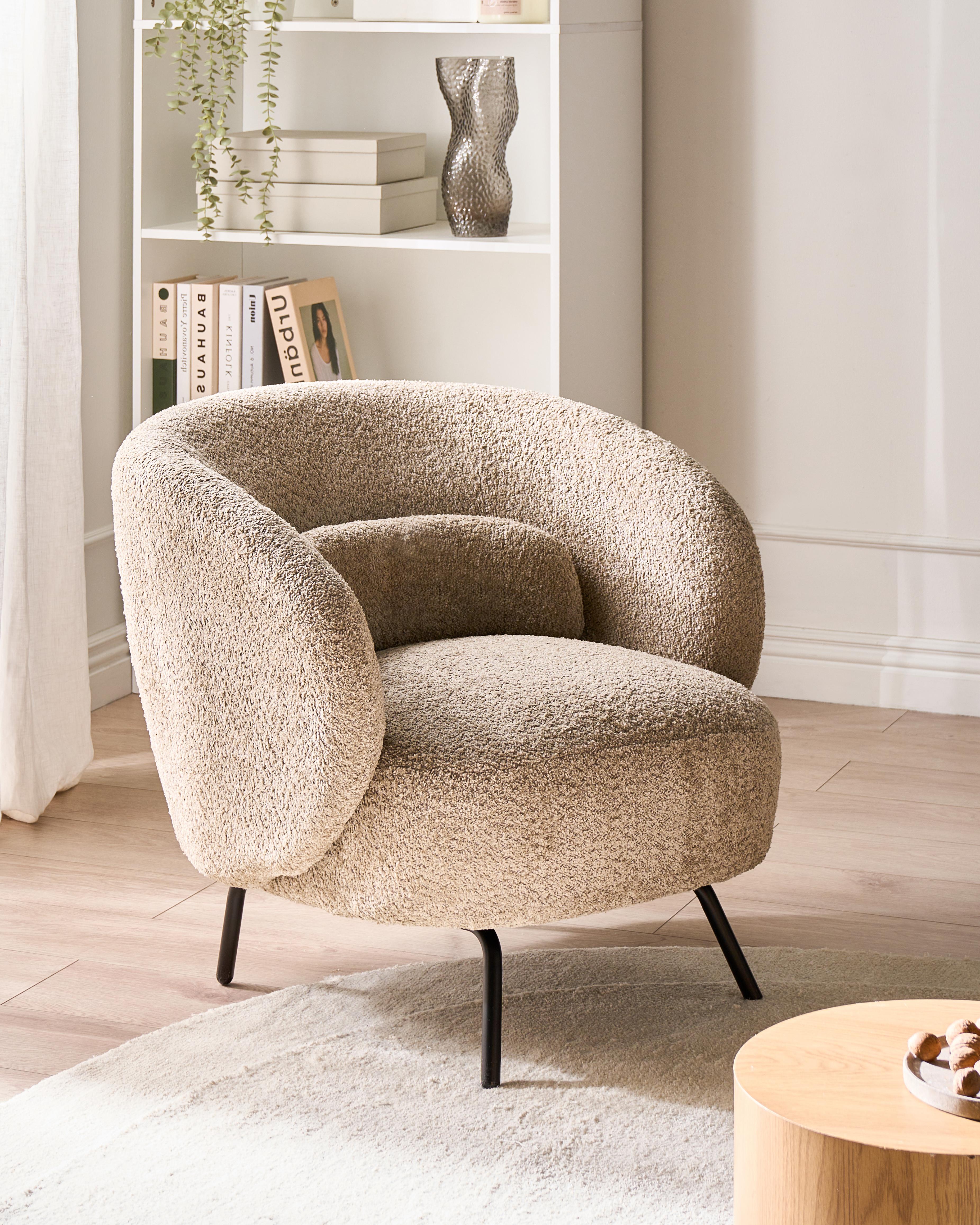 Armchair MAKELA Boucle Taupe
