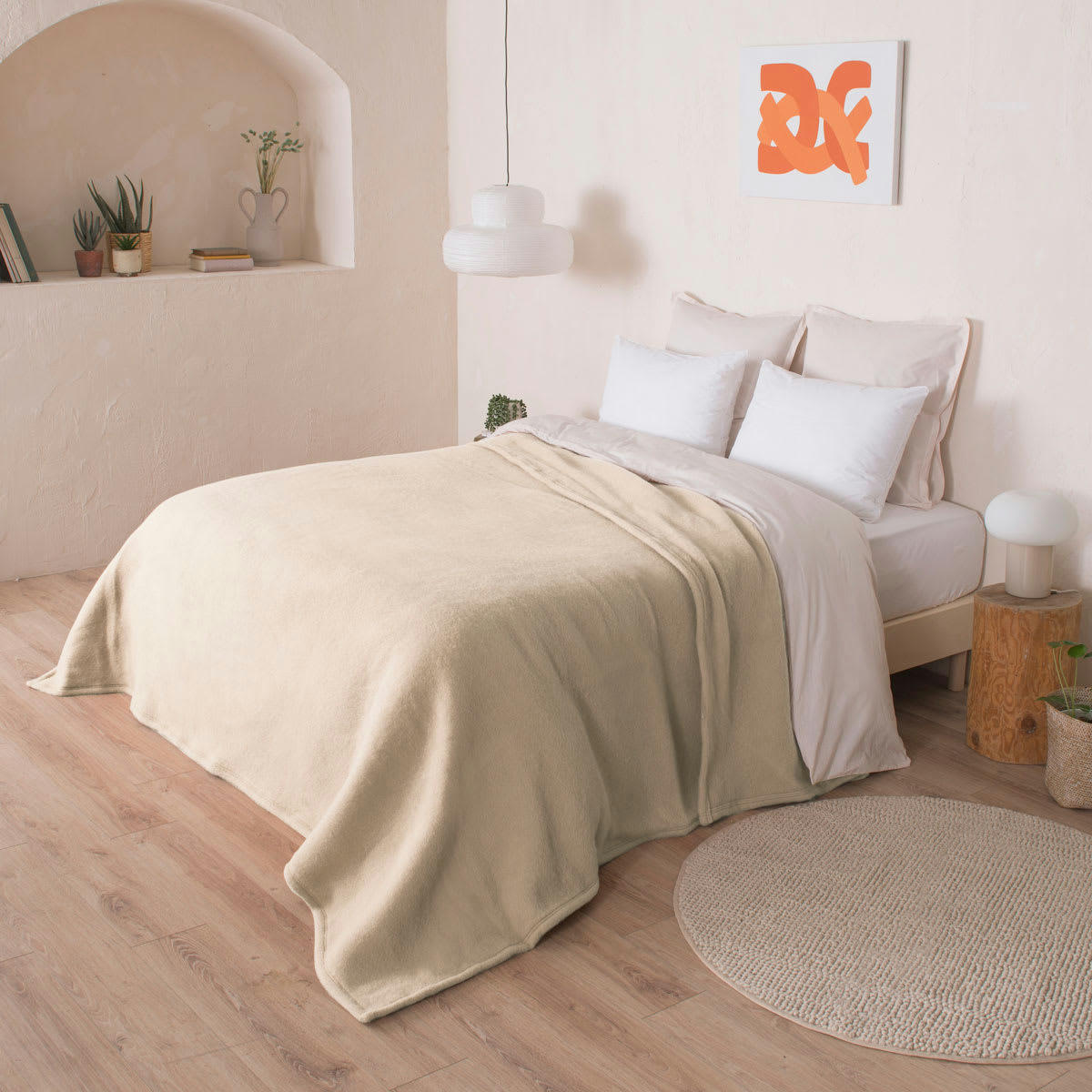 - Couverture Chamonix Naturel 220x240 cm - DODO