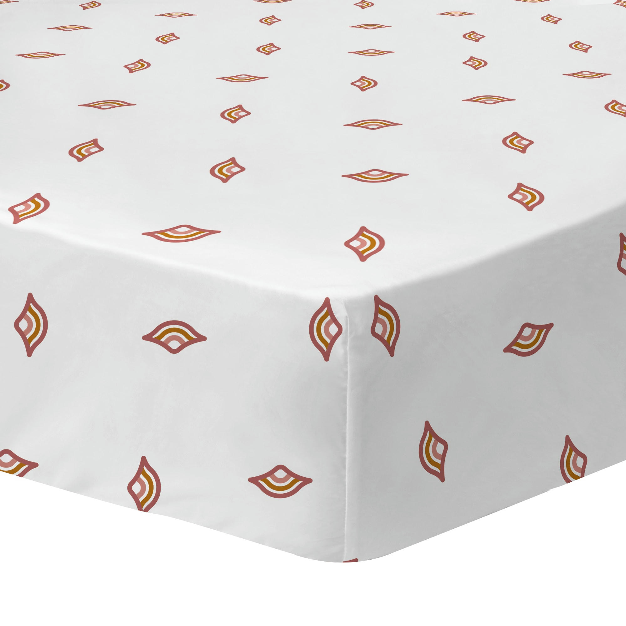 INFINI - Drap-housse imprimé en percale de coton BIO  140x200 cm