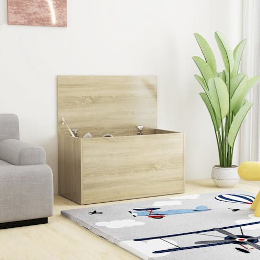 NNEVL Storage Chest Sonoma Oak 84x42x46 cm Engineered Wood