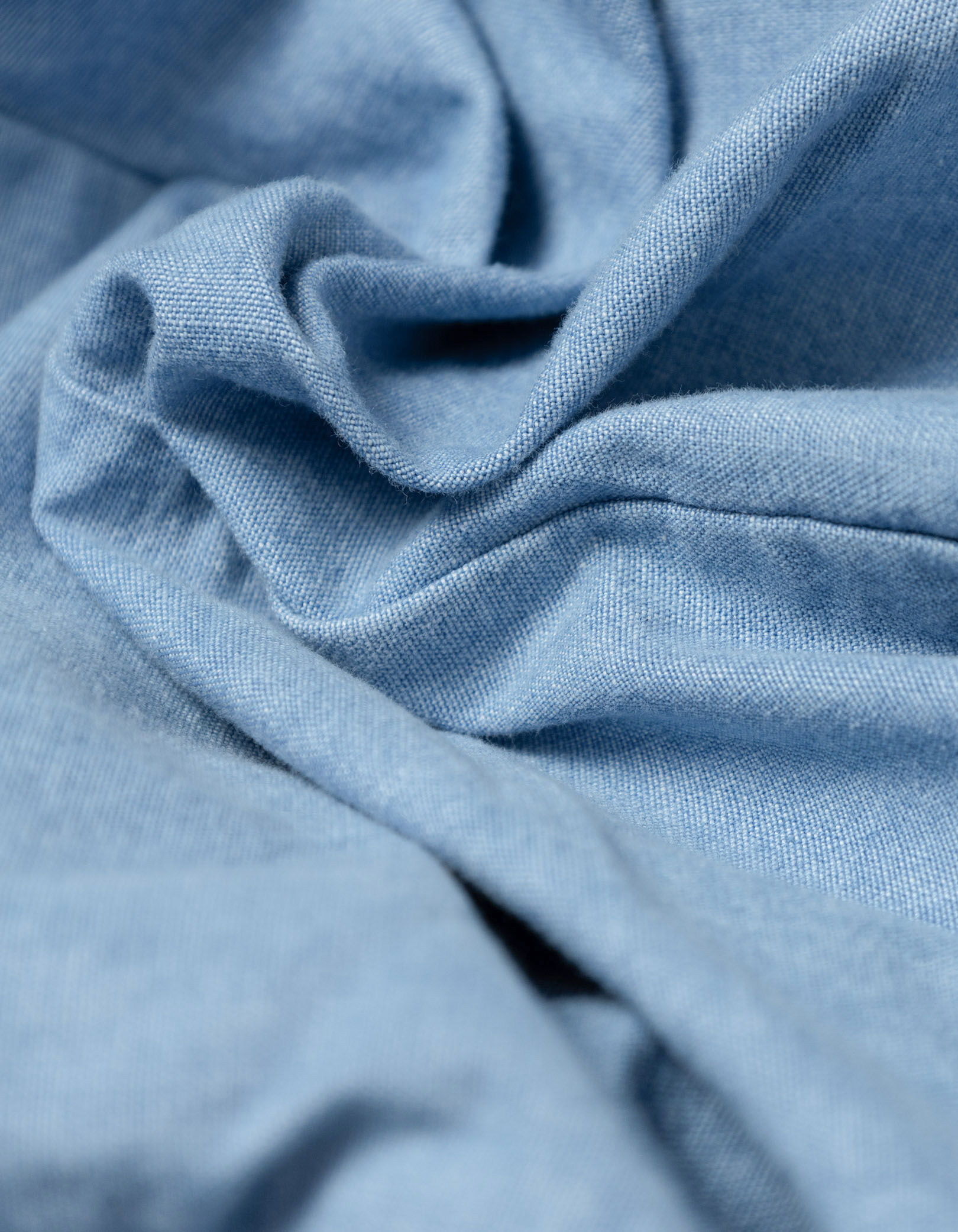 Veste de tailleur bleu chambray double boutonnage Femme