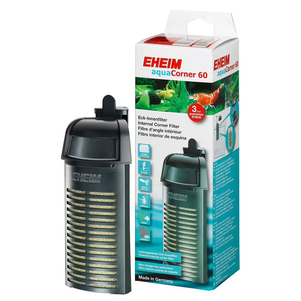 Eheim Aquacorner 60 internal corner filter and filter media