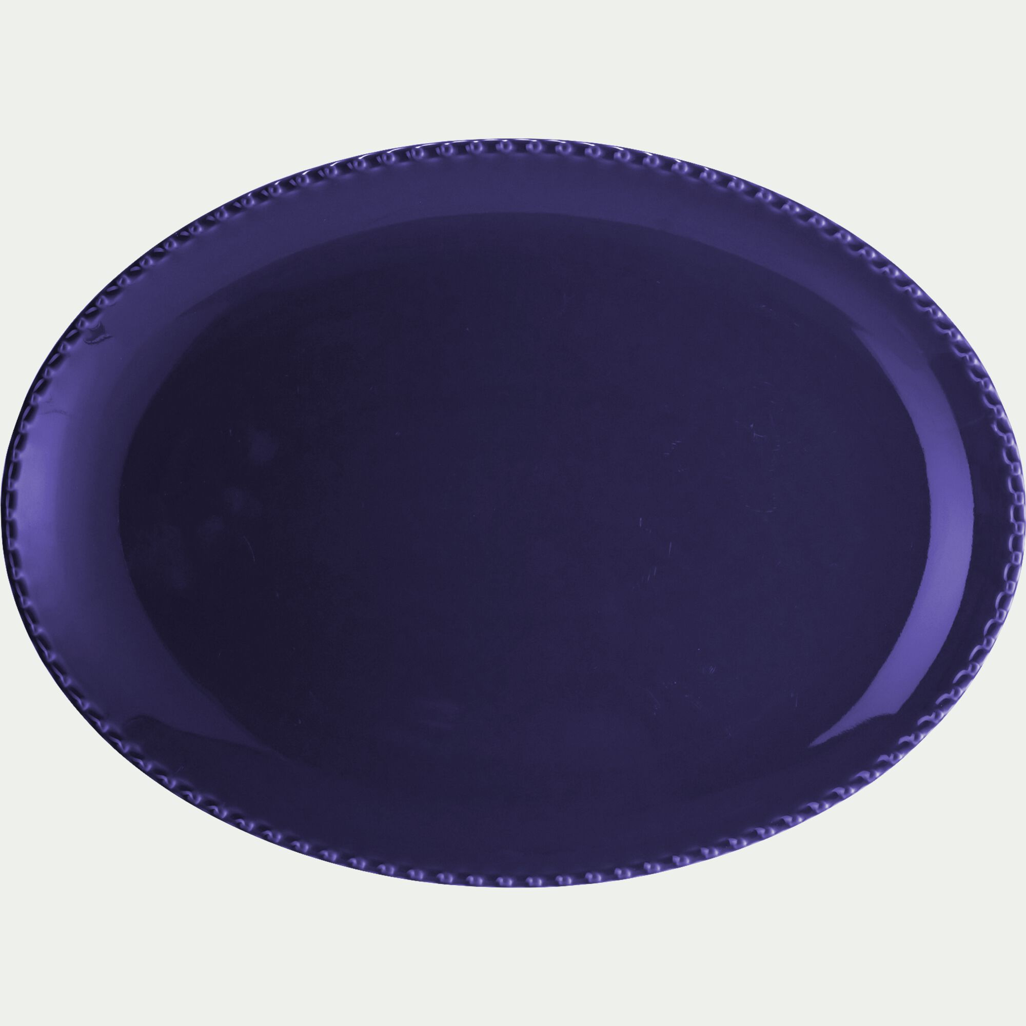 TALA - Plat ovale en porcelaine L40cm - bleu