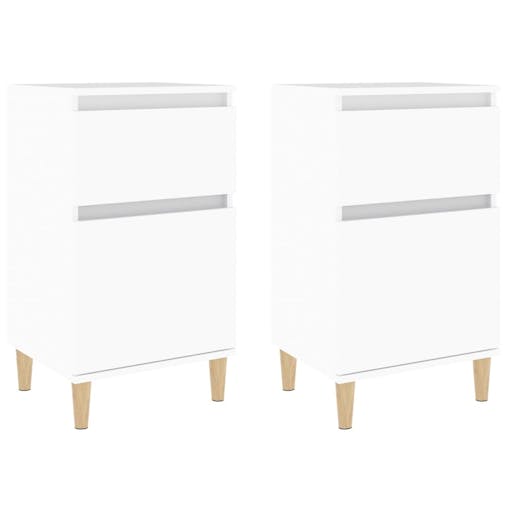 NNEVL Bedside Cabinets 2 pcs White 40x35x70 cm
