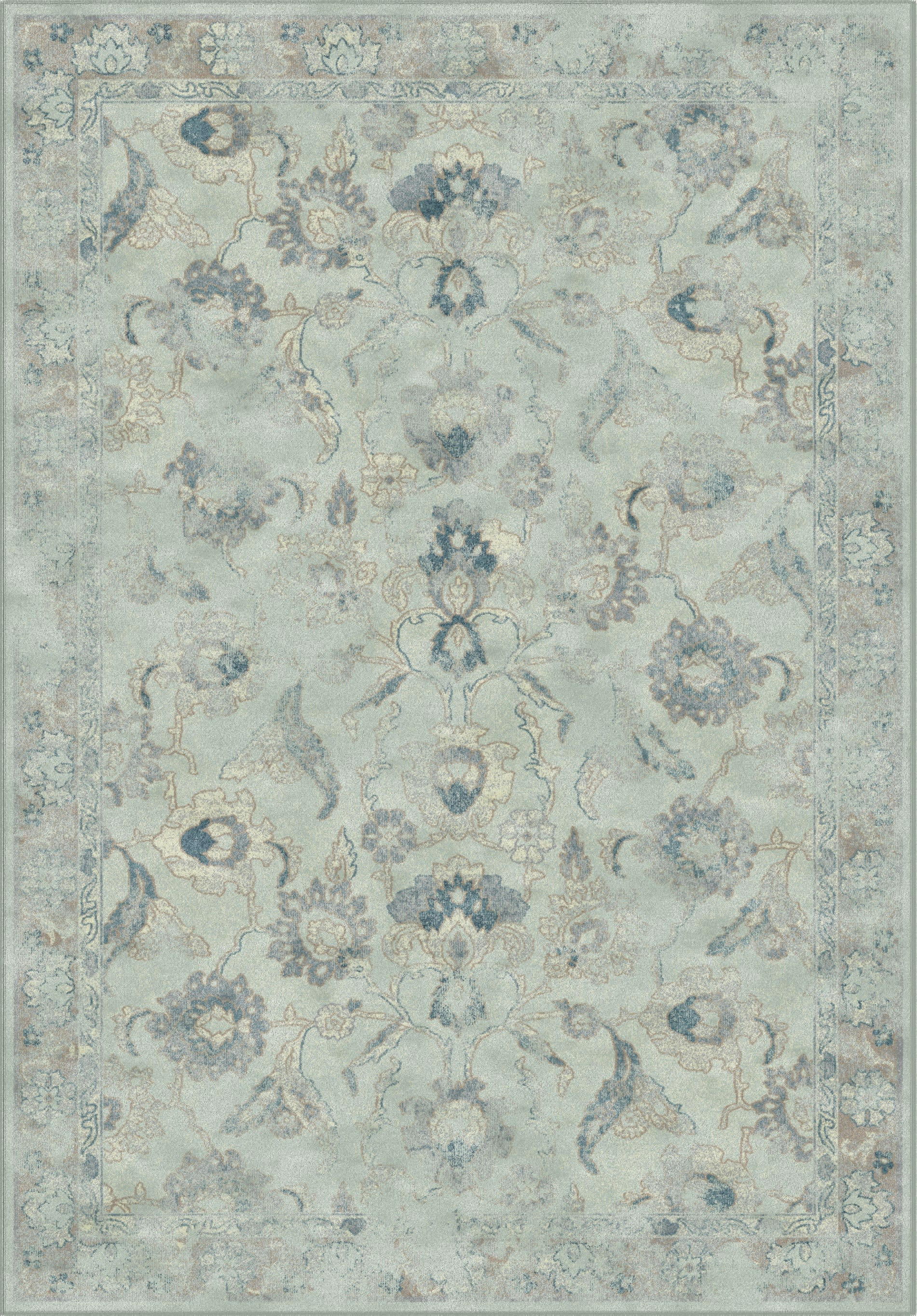 VINTAGE - Tapis de salon interieur en bleu clair, 160 x 229 cm
