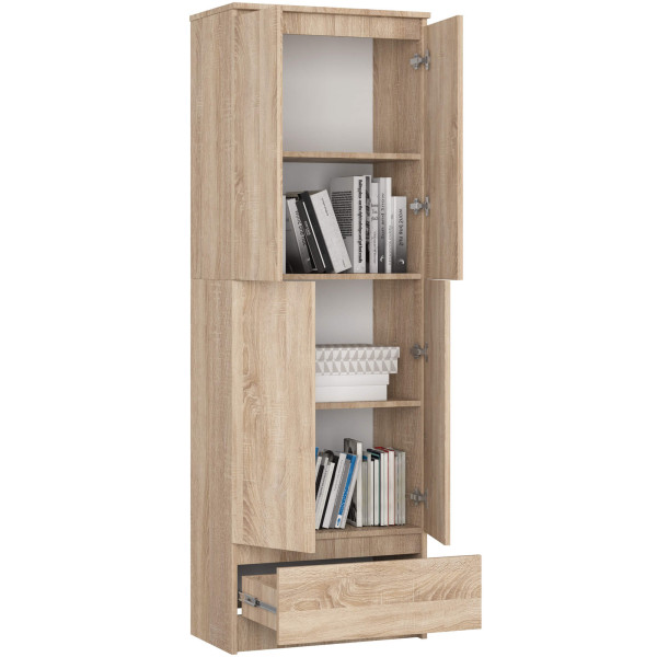Regał Zamkniety R60 2D 1Sz Clp Pk Dąb Sonoma