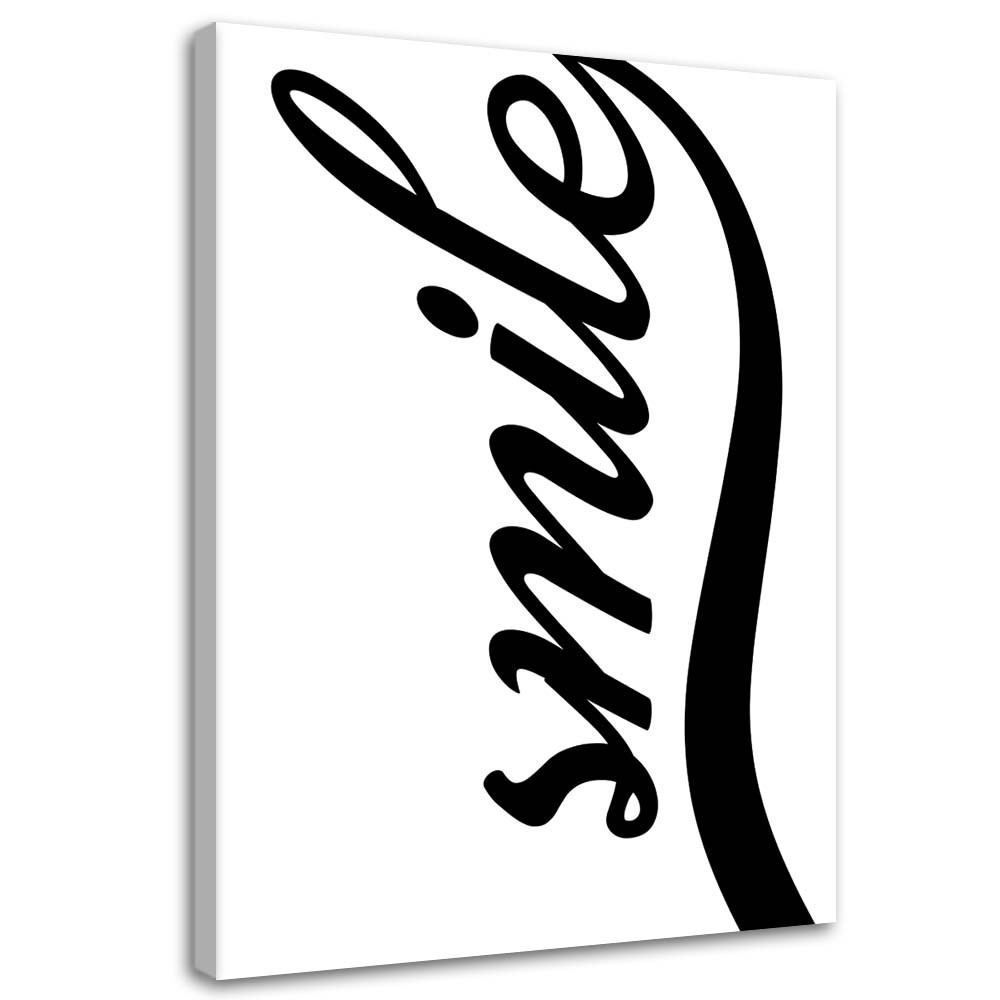 Feeby Obraz na płótnie Smile na białym tle 40x60