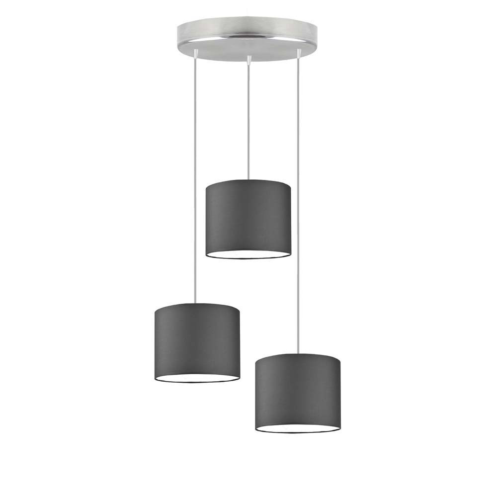 Lampa sufitowa 3-punktowa PUEBLO Stal szczotkowana/ Grafitowy