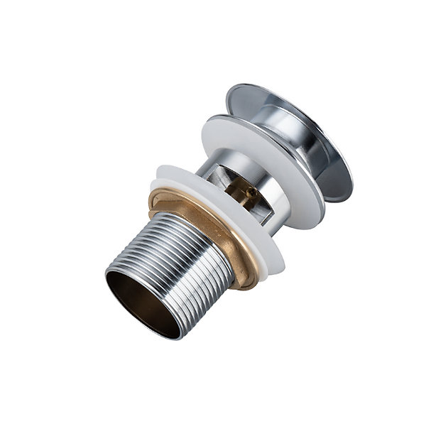 BALNEO - ensemble bonde de lavabo Klik Klak A avec trop-plein chromé   siphon rond chromé en laiton - kit pour lavabo