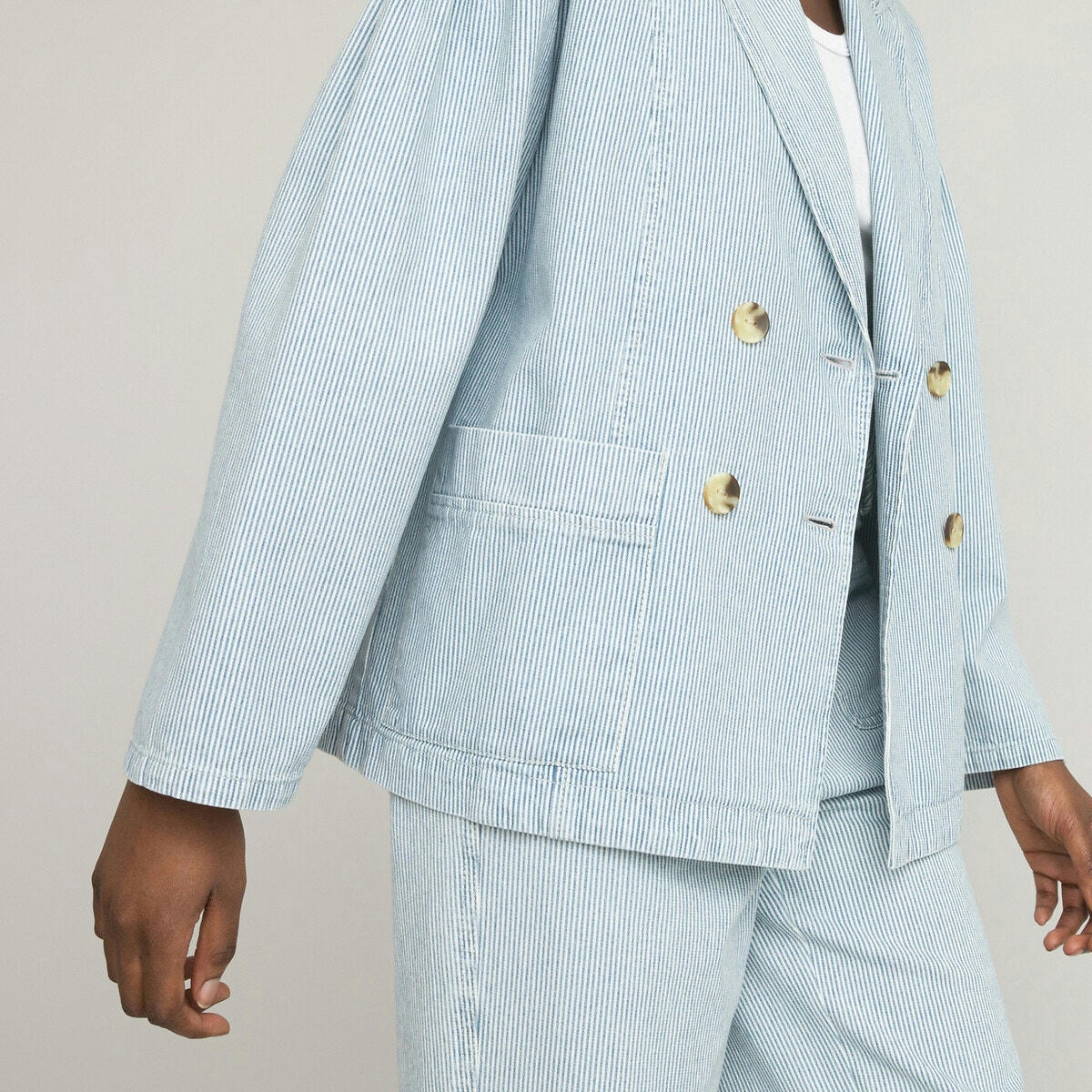 Blazer à fines rayures