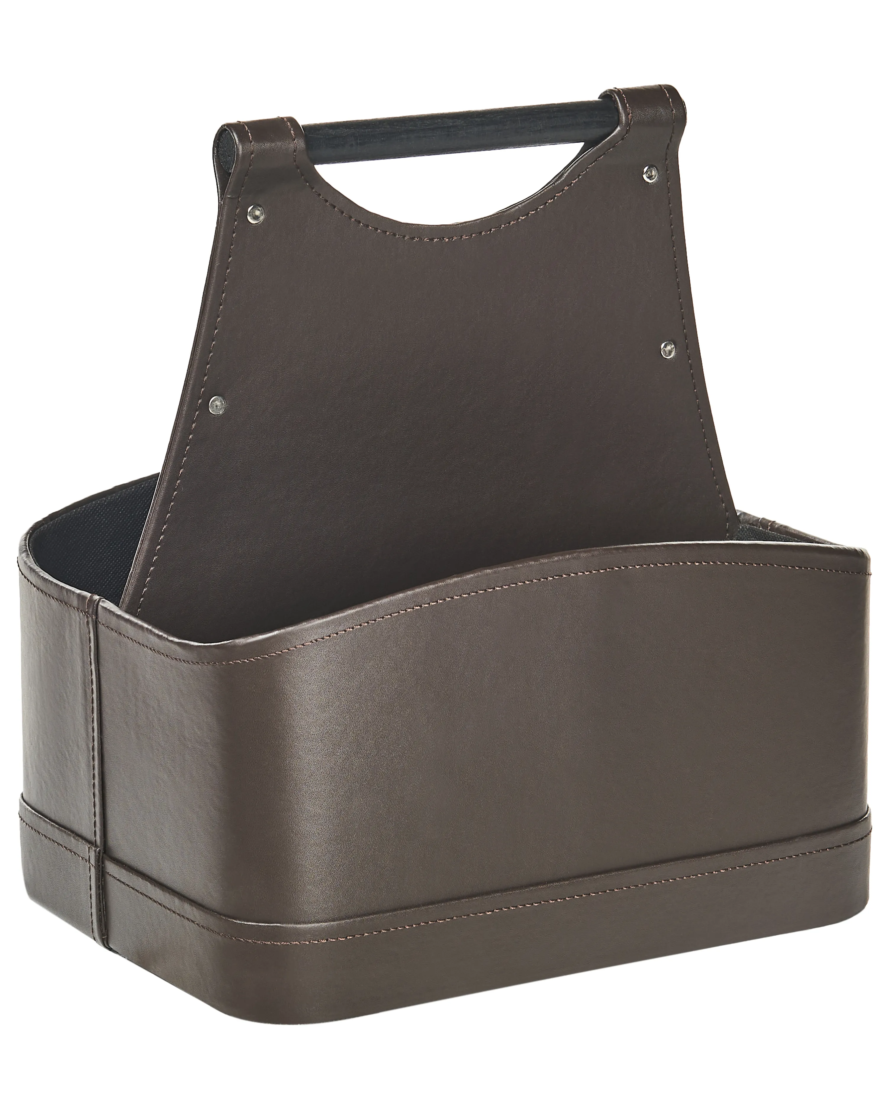 Basket URUK Faux Leather Dark Brown