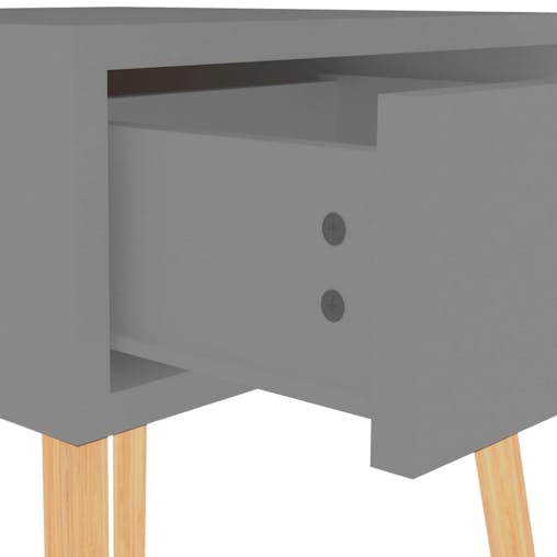 NNEVL Bedside Cabinet Grey 40x40x56 cm Chipboard