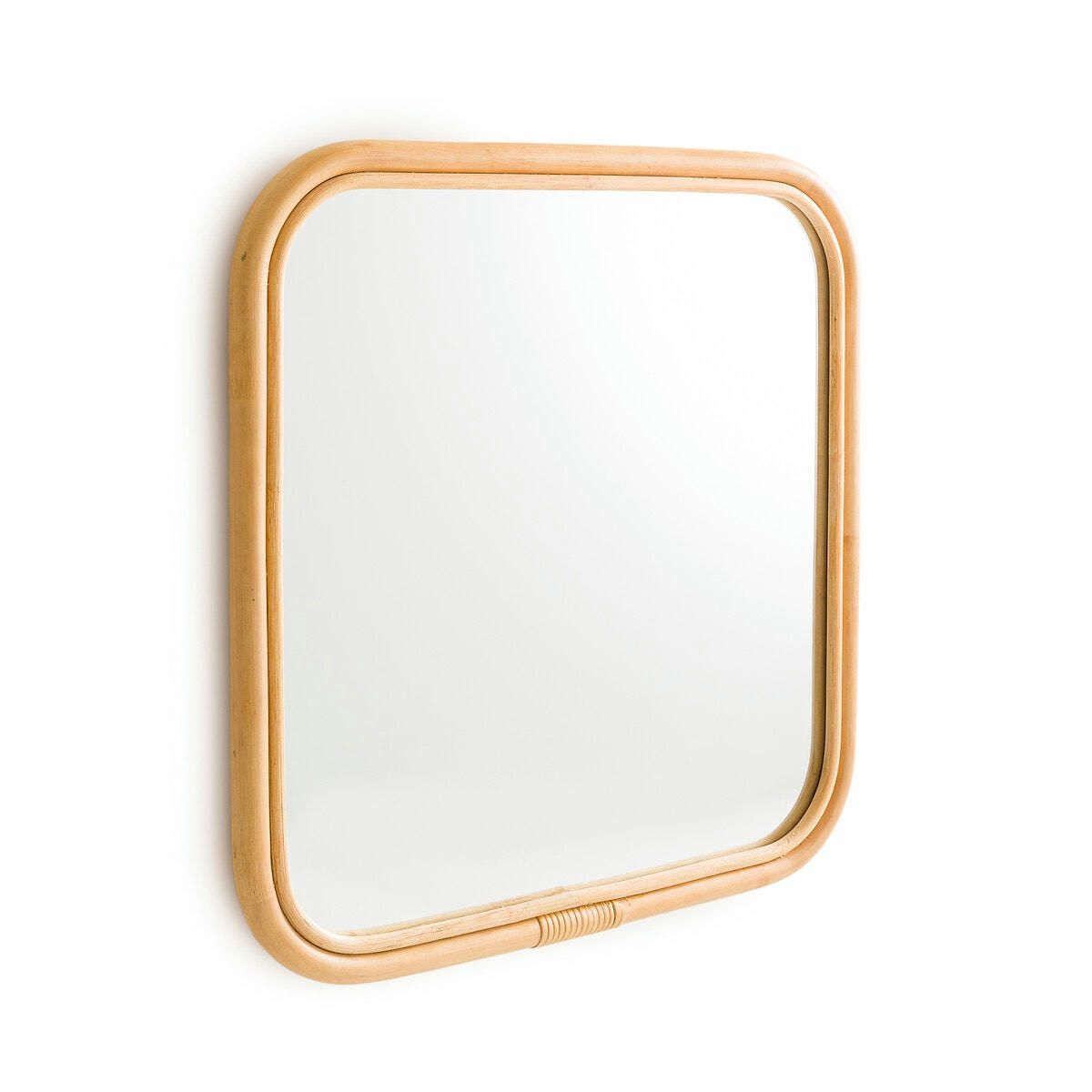 Miroir carré en rotin 60x60 cm, Nogu